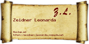 Zeidner Leonarda névjegykártya
